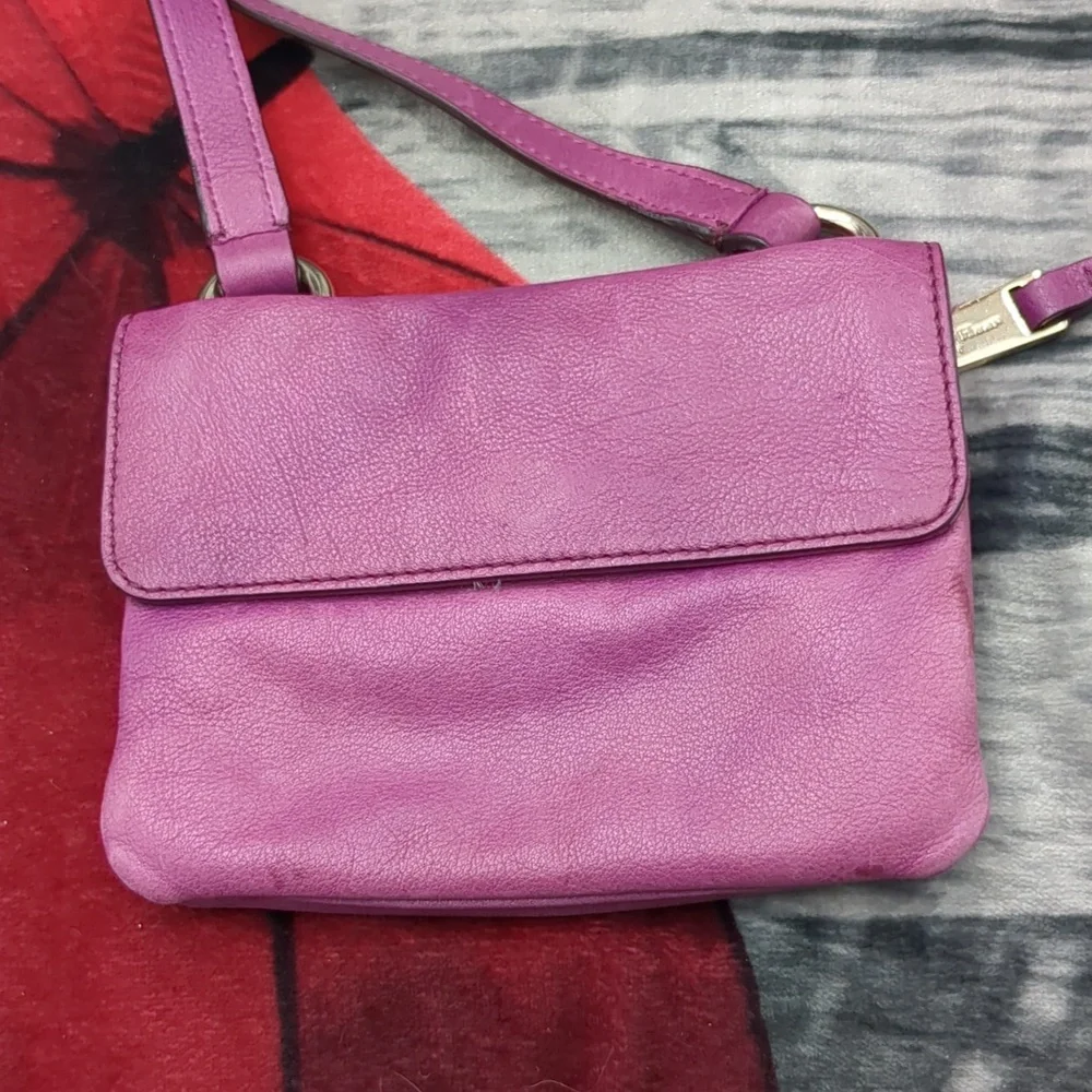 Cole Haan Purple Leather Crossbody Bag